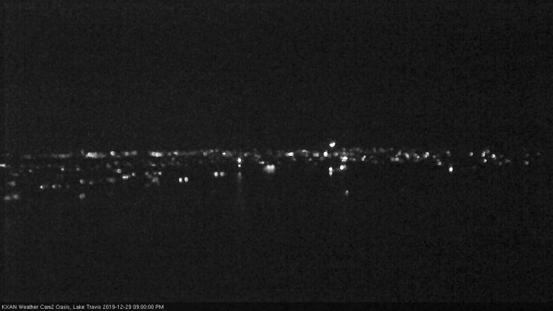 Lake Travis webcam, December 29, 2019 9:00 PM CT