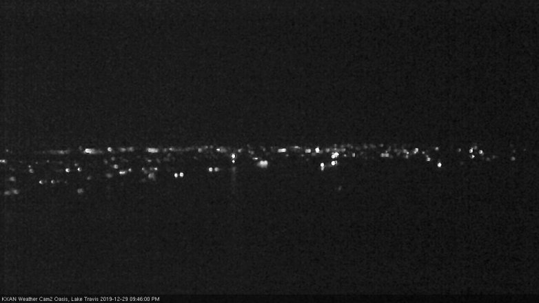 Lake Travis webcam, December 29, 2019 9:45 PM CT