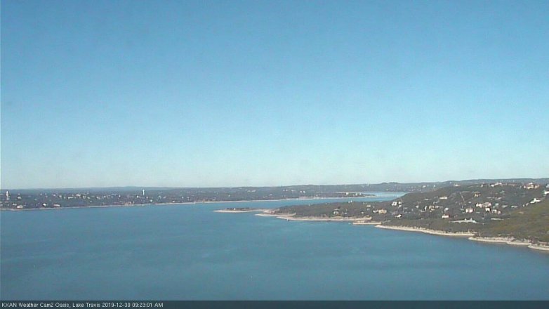 Lake Travis webcam, December 30, 2019 9:25 AM CT