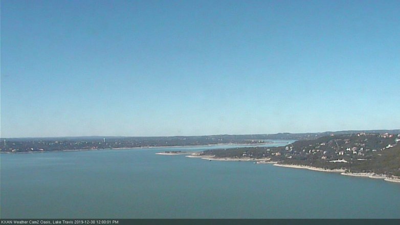 Lake Travis webcam, December 30, 2019 12:00 PM CT