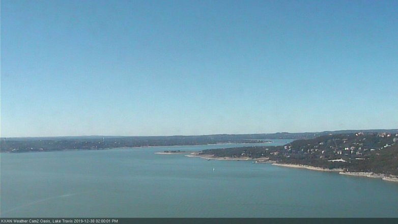 Lake Travis webcam, December 30, 2019 2:00 PM CT