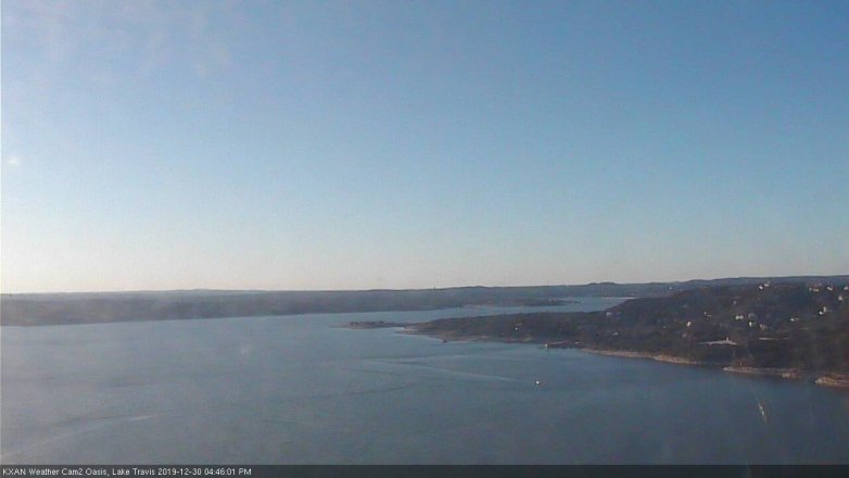 Lake Travis webcam, December 30, 2019 4:45 PM CT