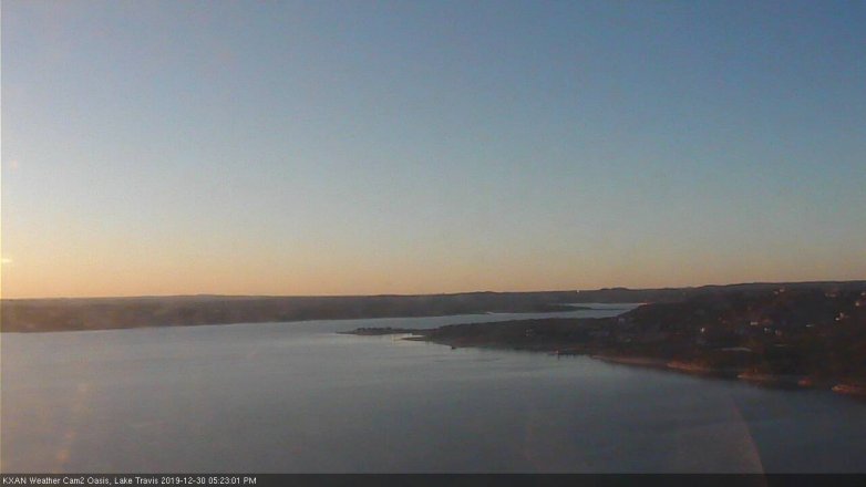 Lake Travis webcam, December 30, 2019 5:25 PM CT