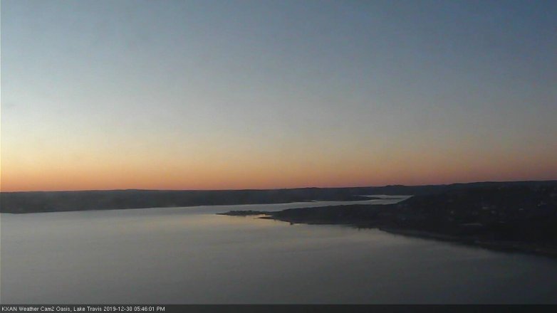 Lake Travis webcam, December 30, 2019 5:45 PM CT