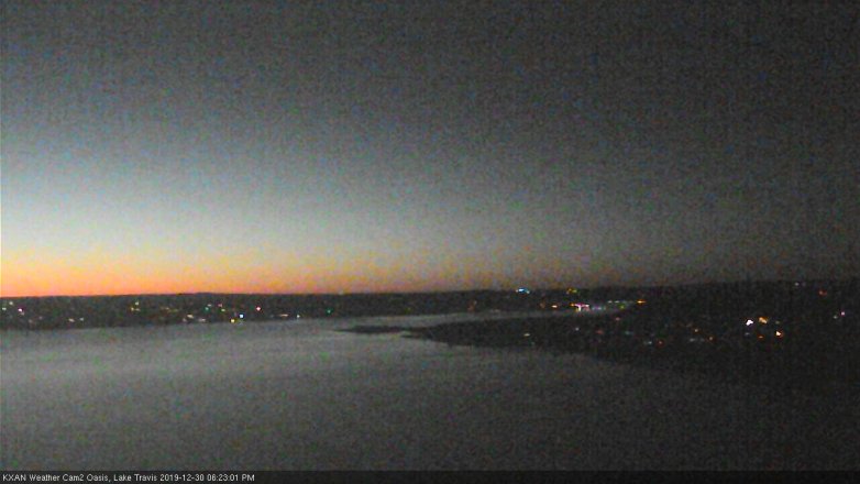 Lake Travis webcam, December 30, 2019 6:25 PM CT