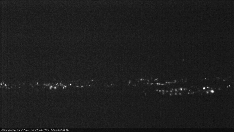 Lake Travis webcam, December 30, 2019 8:00 PM CT