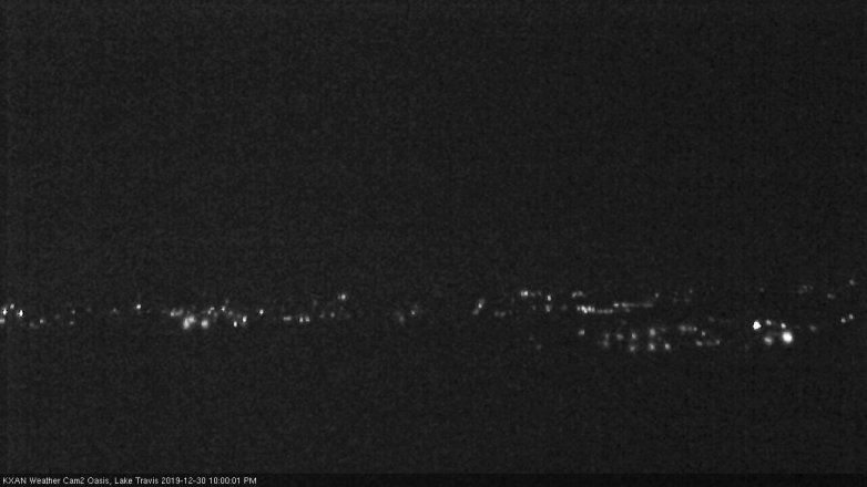 Lake Travis webcam, December 30, 2019 10:00 PM CT