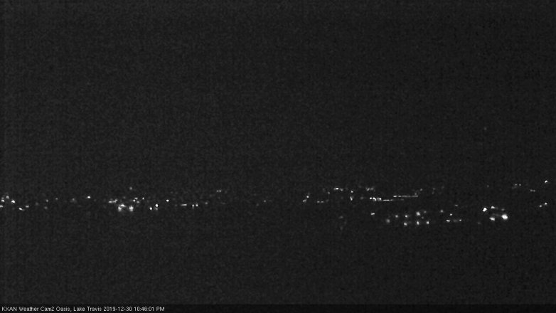 Lake Travis webcam, December 30, 2019 10:45 PM CT