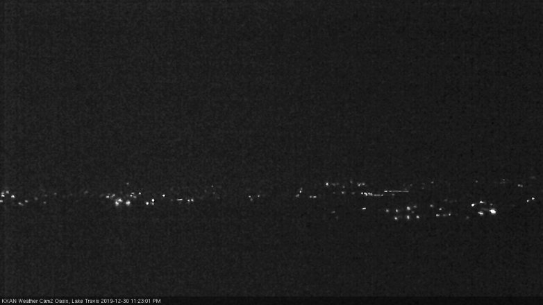 Lake Travis webcam, December 30, 2019 11:25 PM CT