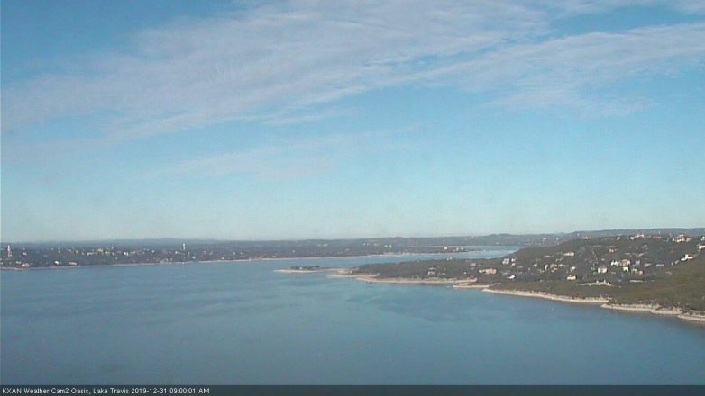 Lake Travis webcam, December 31, 2019 9:00 AM CT