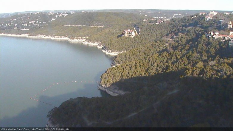 Lake Travis webcam, December 31, 2019 9:25 AM CT