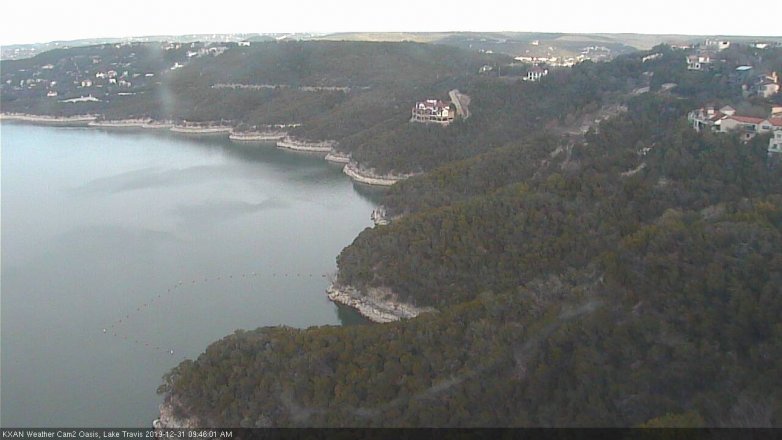 Lake Travis webcam, December 31, 2019 9:45 AM CT