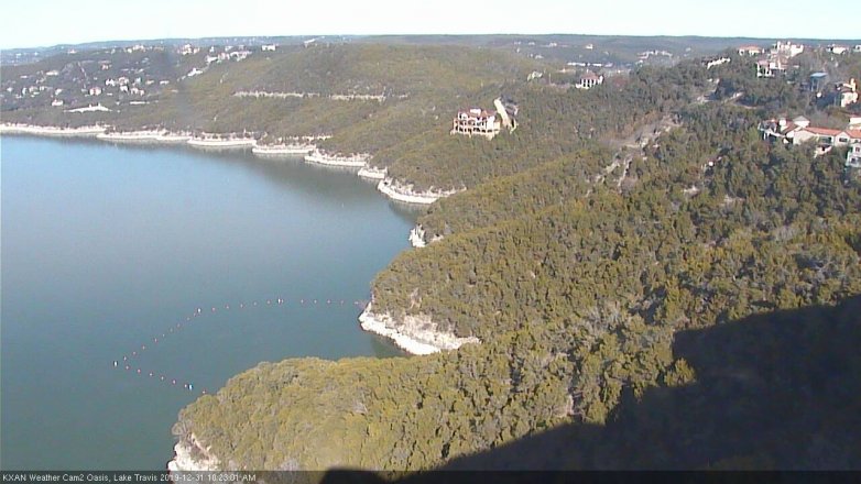 Lake Travis webcam, December 31, 2019 10:25 AM CT