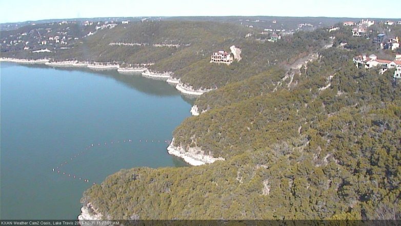 Lake Travis webcam, December 31, 2019 11:25 AM CT