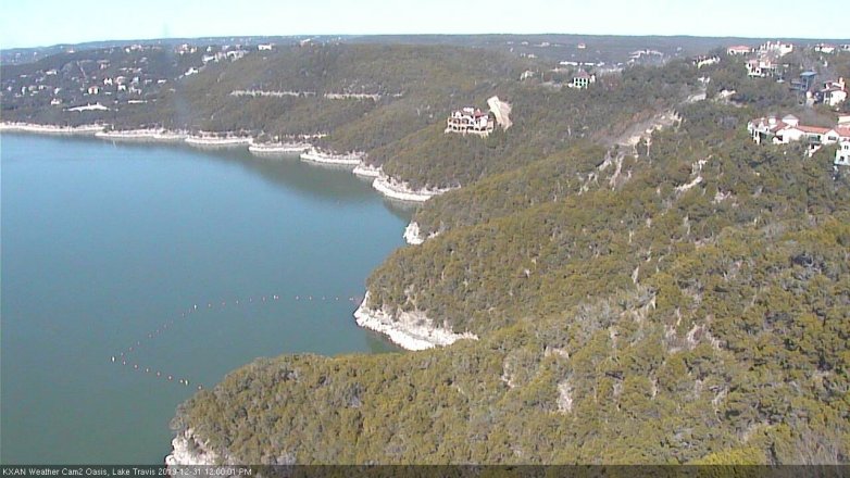Lake Travis webcam, December 31, 2019 12:00 PM CT