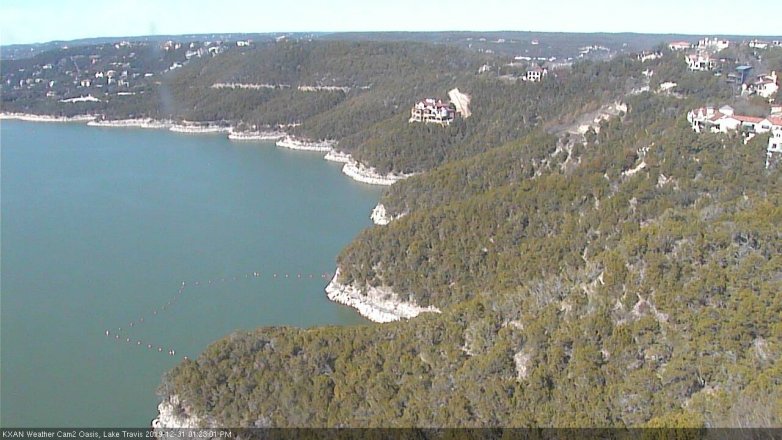 Lake Travis webcam, December 31, 2019 1:25 PM CT
