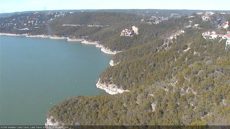 Lake Travis webcam, December 31, 2019 1:45 PM CT
