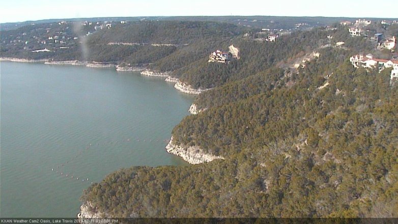Lake Travis webcam, December 31, 2019 3:25 PM CT