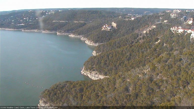 Lake Travis webcam, December 31, 2019 3:45 PM CT