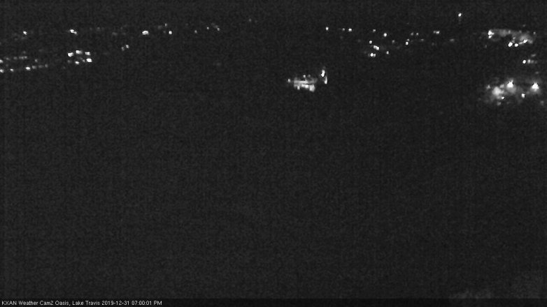 Lake Travis webcam, December 31, 2019 7:00 PM CT