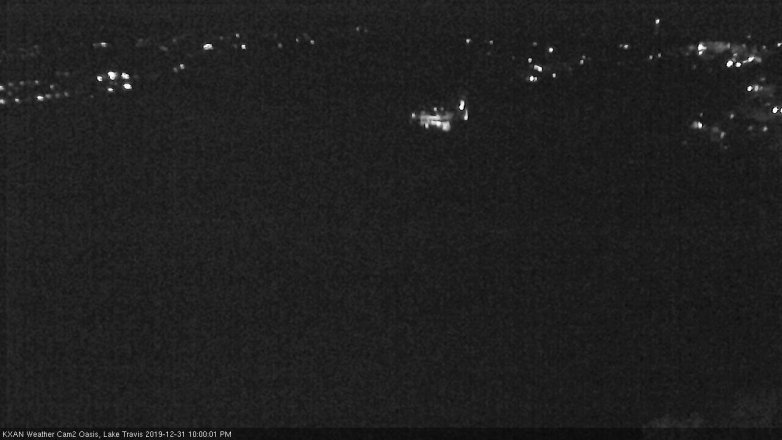 Lake Travis webcam, December 31, 2019 10:00 PM CT