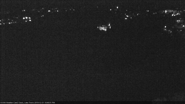 Lake Travis webcam, December 31, 2019 10:45 PM CT