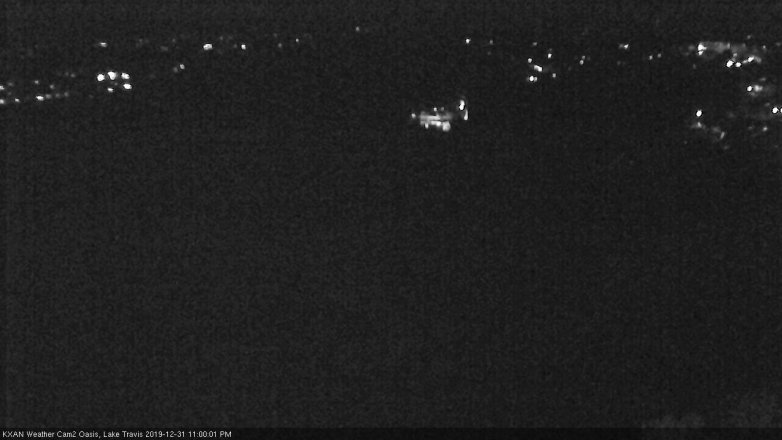 Lake Travis webcam, December 31, 2019 11:00 PM CT
