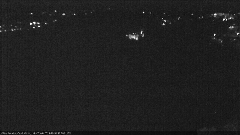 Lake Travis webcam, December 31, 2019 11:25 PM CT