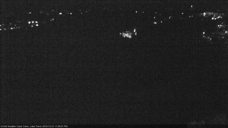 Lake Travis webcam, December 31, 2019 11:45 PM CT