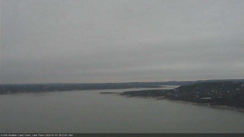 Lake Travis webcam, January 1, 2020 9:25 AM CT