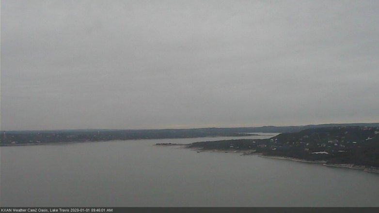 Lake Travis webcam, January 1, 2020 9:45 AM CT