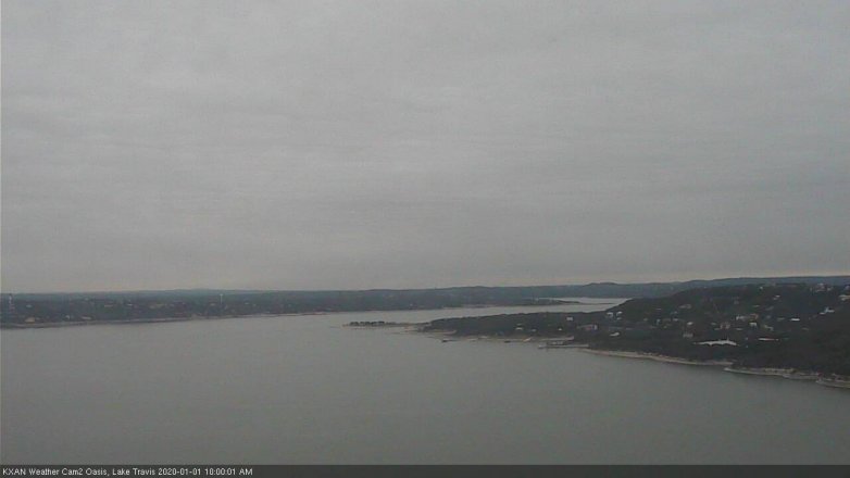 Lake Travis webcam, January 1, 2020 10:00 AM CT