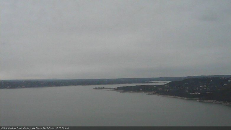 Lake Travis webcam, January 1, 2020 10:25 AM CT