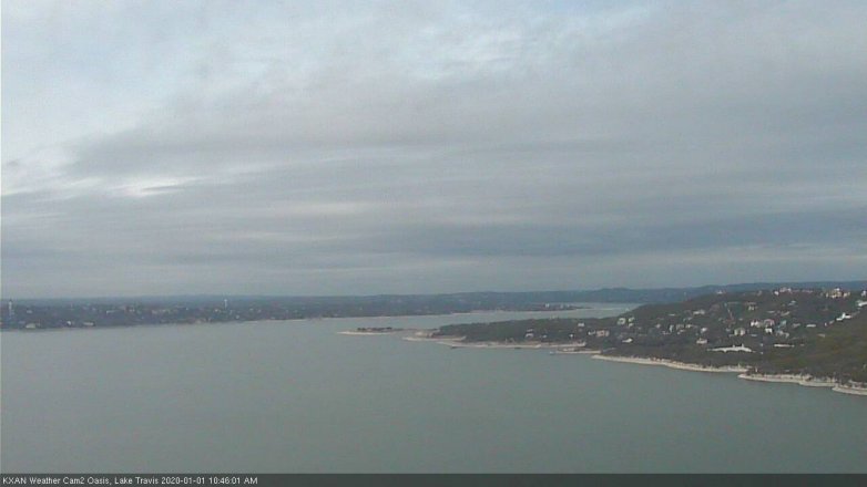 Lake Travis webcam, January 1, 2020 10:45 AM CT