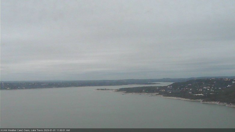 Lake Travis webcam, January 1, 2020 11:00 AM CT