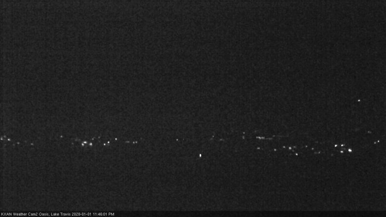 Lake Travis webcam, January 1, 2020 11:45 PM CT