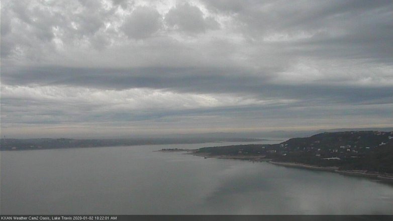 Lake Travis webcam, January 2, 2020 10:25 AM CT