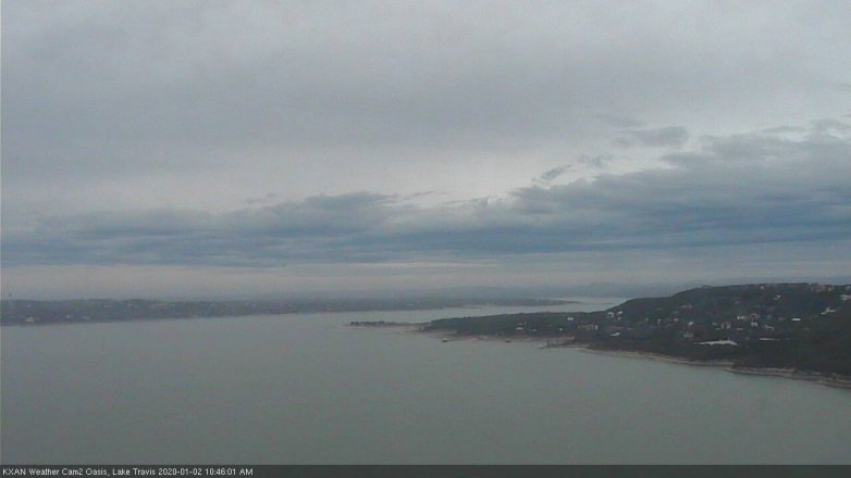 Lake Travis webcam, January 2, 2020 10:45 AM CT