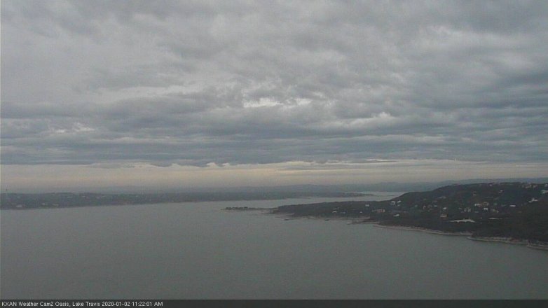 Lake Travis webcam, January 2, 2020 11:25 AM CT