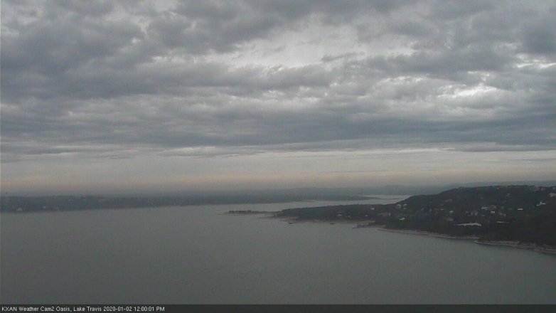Lake Travis webcam, January 2, 2020 12:00 PM CT