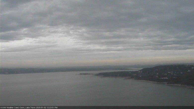Lake Travis webcam, January 2, 2020 12:25 PM CT