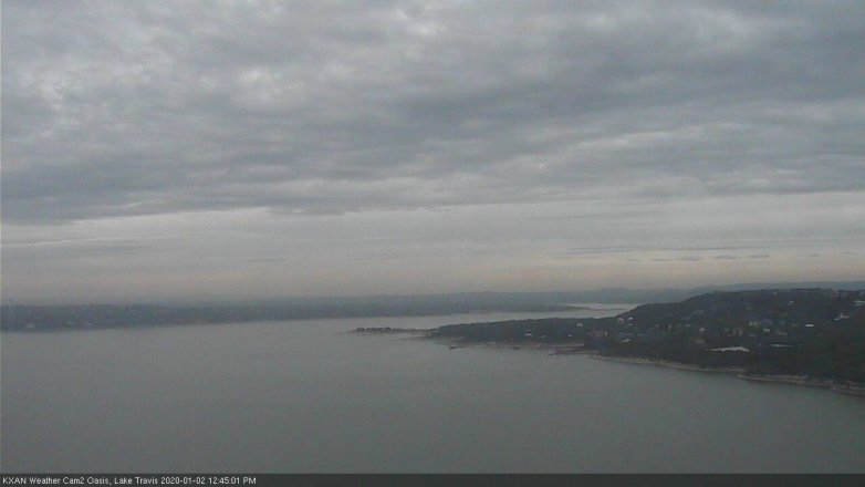 Lake Travis webcam, January 2, 2020 12:45 PM CT