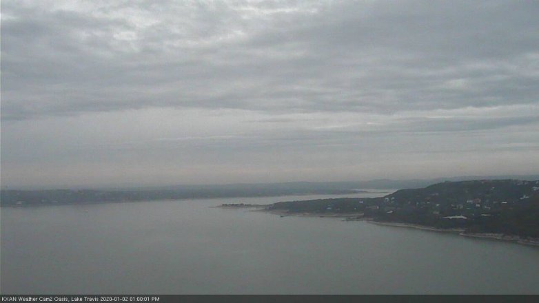 Lake Travis webcam, January 2, 2020 1:00 PM CT