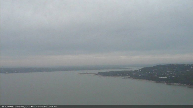 Lake Travis webcam, January 2, 2020 1:45 PM CT