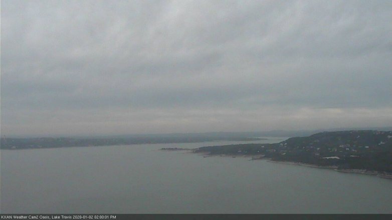 Lake Travis webcam, January 2, 2020 2:00 PM CT