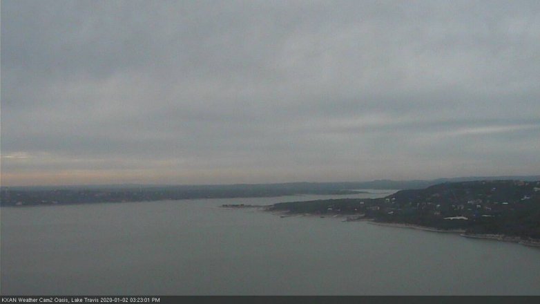 Lake Travis webcam, January 2, 2020 3:25 PM CT