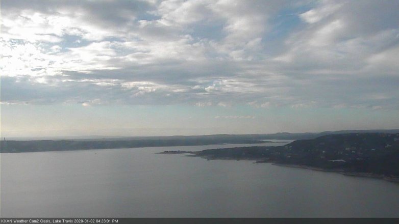 Lake Travis webcam, January 2, 2020 4:25 PM CT