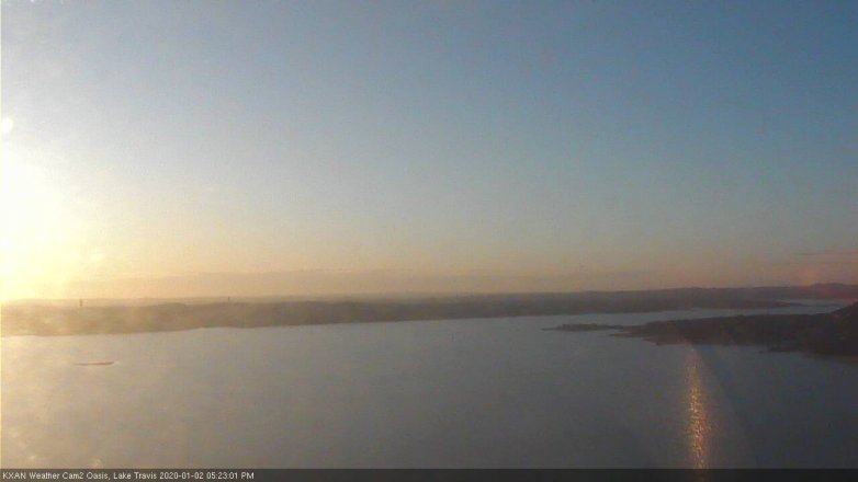 Lake Travis webcam, January 2, 2020 5:25 PM CT