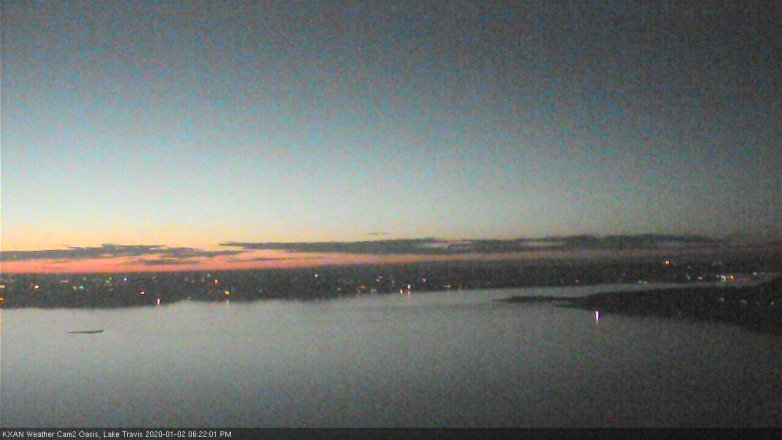 Lake Travis webcam, January 2, 2020 6:25 PM CT