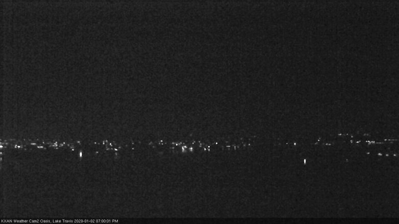 Lake Travis webcam, January 2, 2020 7:00 PM CT